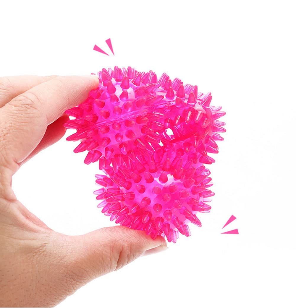 JQCUJQA Dog Squeaky Bone Chew Toy for Aggressive Chewers Durable Dog Rubber Bone Toy Dogs Teeth Cleaning and Training (Rose Pink) - Image 4