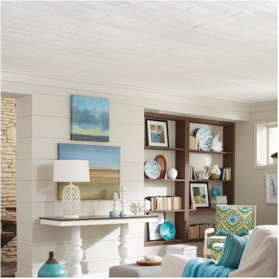 Country Classic Mineral Fibre Ceiling Planks - 48" x 6", 20 Pack