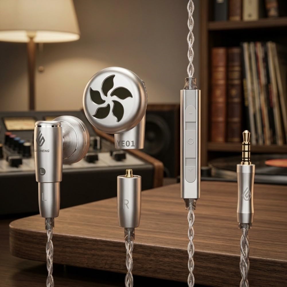 Cuffie in-ear, HiFi cablate con struttura in metallo per cavo MMCX, auricolari intercambiabili con microfono per musica, audiofili e pendolari