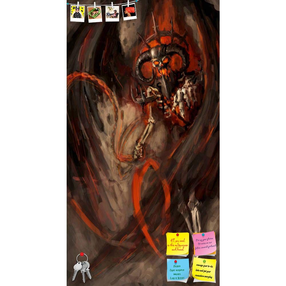 ArtzFolio Firer Reaper Bulletin Board Notice Pin Board | Vision Soft Board Combo with Thumb Push Pins | Frameless 12 x 22.4 inch (30 x 57 cms)