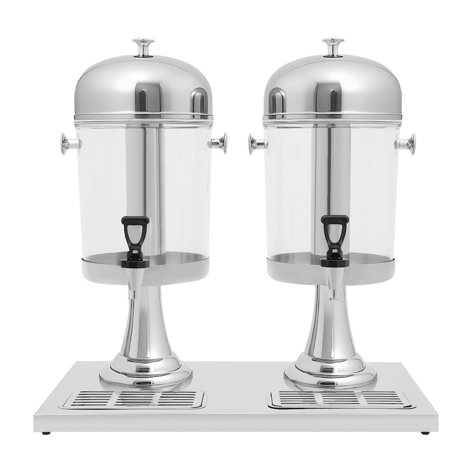 Dispenser per bevande con nucleo di ghiaccio, 2 distributori di succo, con supporto e vassoio antigoccia, per feste, ristoranti, bar, mercatini notturni, KTV, eventi barbecue 56 x 35 x 58 cm