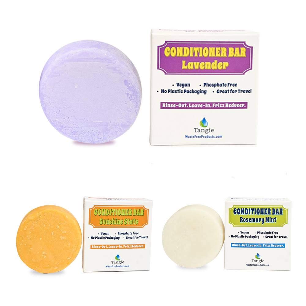 TANGIE(Lavender) - Natural Lavender Solid Conditioner bar - Conditioner bar soap/Hair Care Bar for Women Men Kids/Effect Hair Soap/Eco Friendly/Zero Waste Biodegradable Packaging (Lavender)