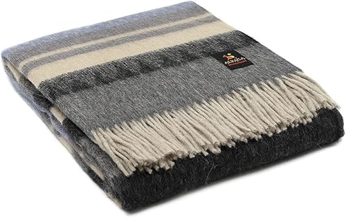 Miniatura 46 de Manta de lana de alpaca, diseño cherokee para cama, sofá, manta suave y cálida de lana de alpaca peruana, 72 x 60 pulgadas