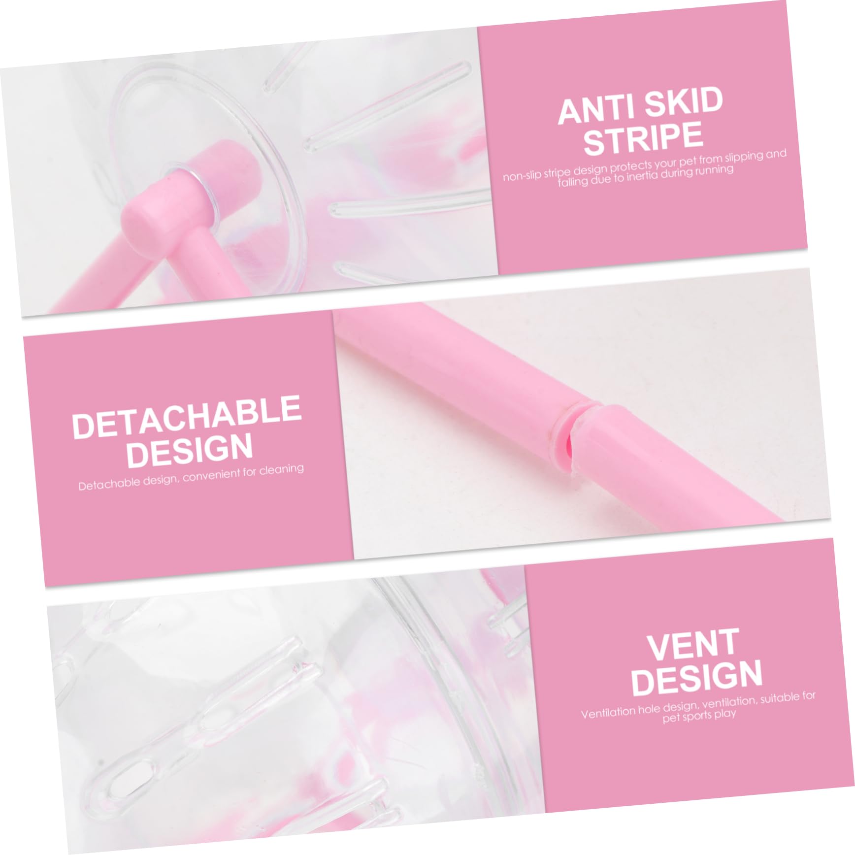 Mikikit 1Pc Hamster Exercise Wheel Durable Plaything for Animals Non Slip Design Easy Hamsters Mice and Hedgehogs Random Color