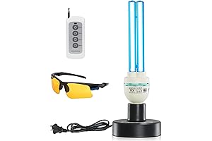COOSPIDER UV Light Bulb w/Remote Control -- Disinfection Ozone UV Sterilization Lamp