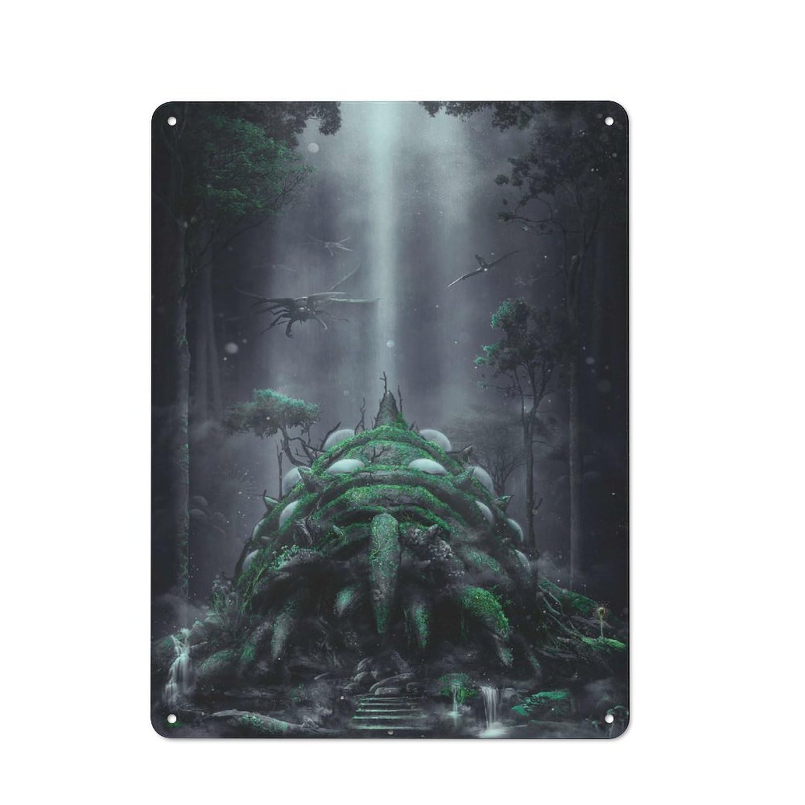 The Fungus Forest Printed Metal Sign, Easy to Hang Plaque for Home Bar, Pub Room Or Kitchen Wall, 40x30cm