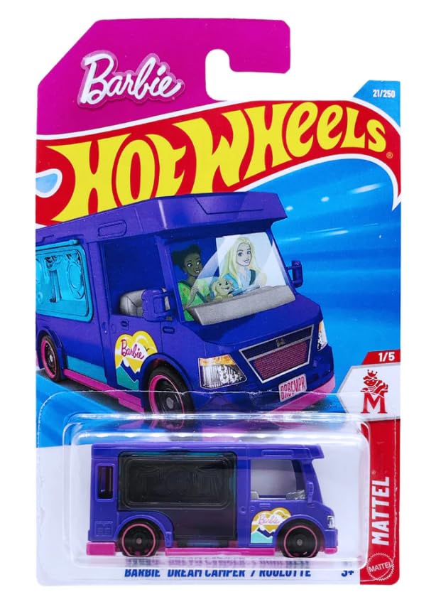 Hot Wheels Barbie Dream Camper [Purple] Mattel 1/5, 21/250-1:64 Scale Diecast Toy Vehicle