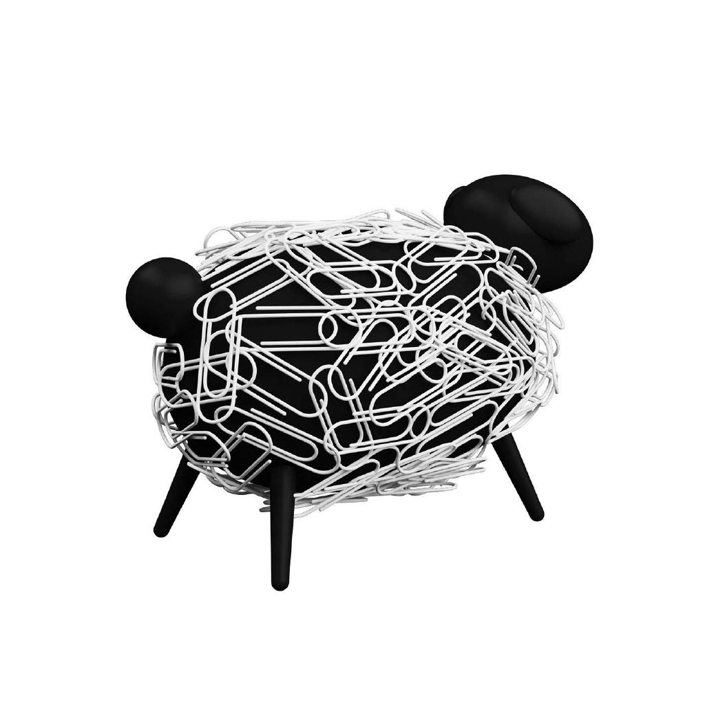 Paper Clip Holder Magnetic Sheep Hold paperclips Staples hairclips (1 Set, Black)