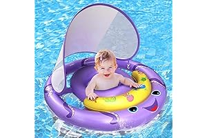anbquik Baby Pool Float with Canopy for 6-24 Months