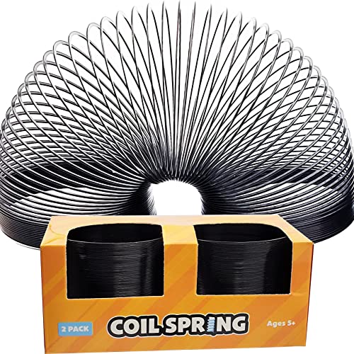 the dreidel company black metal coil spring goody bag fillers party favor for kids variety of 2434 60mm individually boxed 2-pack