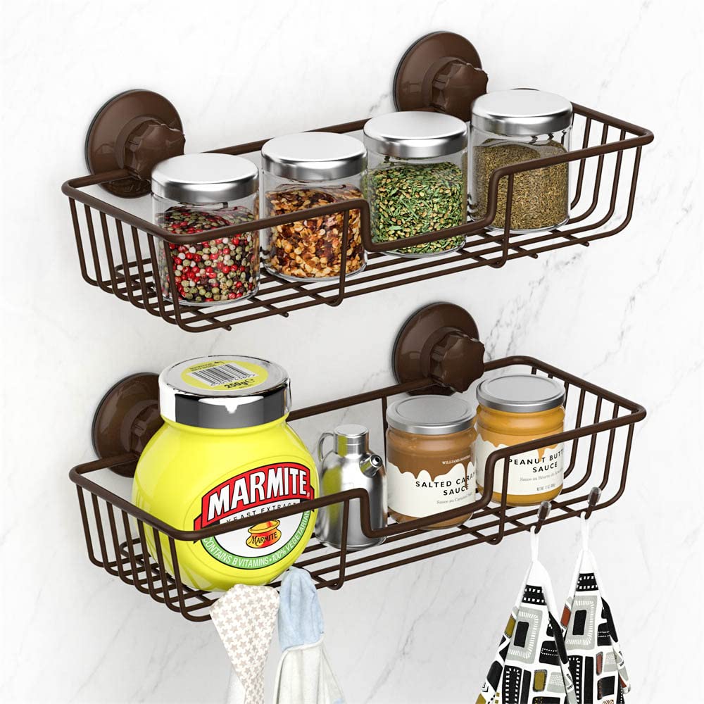 SANNO Suction Cup Shower Caddy Bathroom Caddies Storage Combo Organizer, No Damage Suction Cup