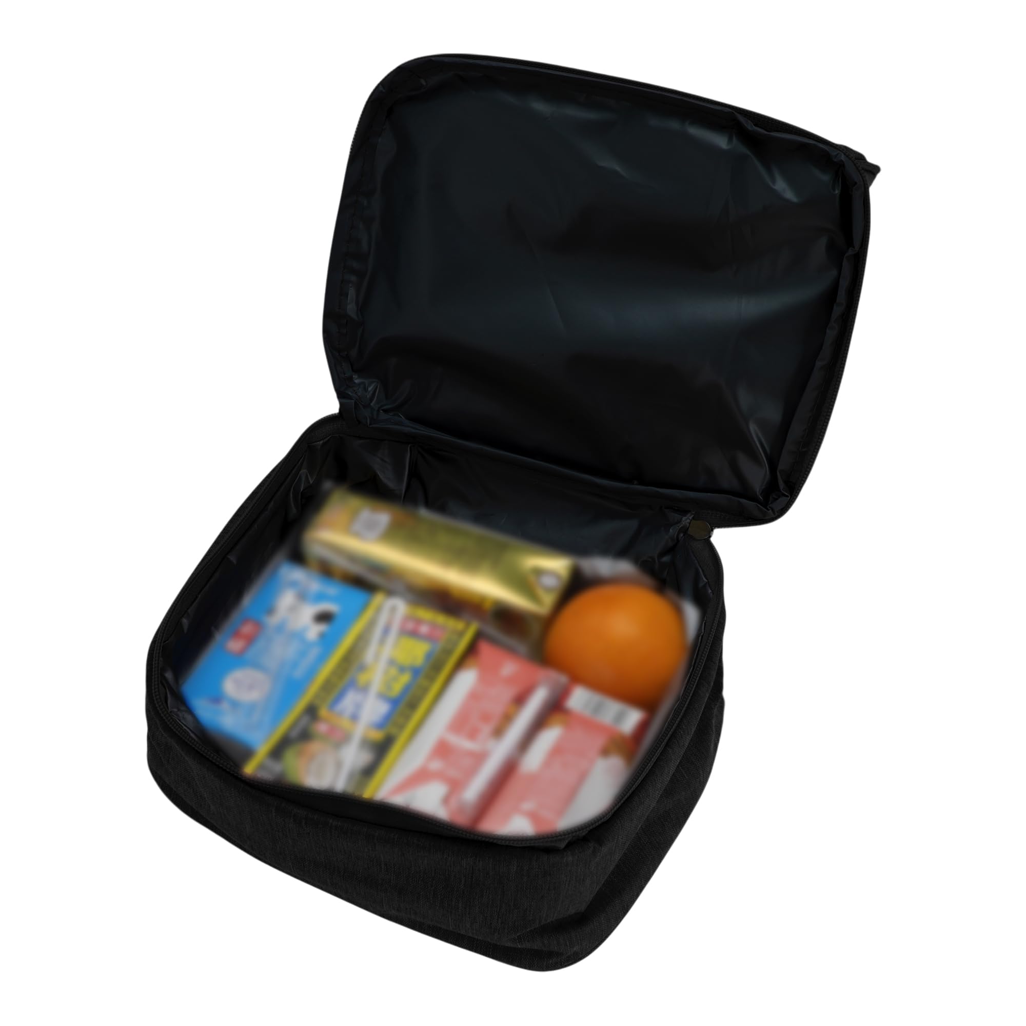 Mittagessen Tasche Schwarz 1 Stk Für Büro Isolierte Zwei Fächer