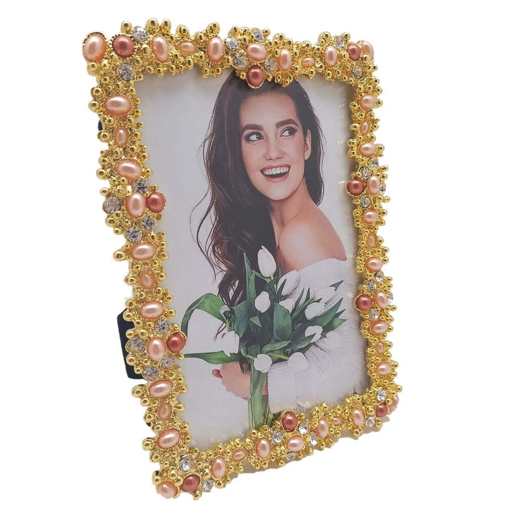 ZXWSTORE 6/7/10 Inch Wedding Commemorative Photo Frame, Inlaid With Colorful Pearl Photo Frame For Display