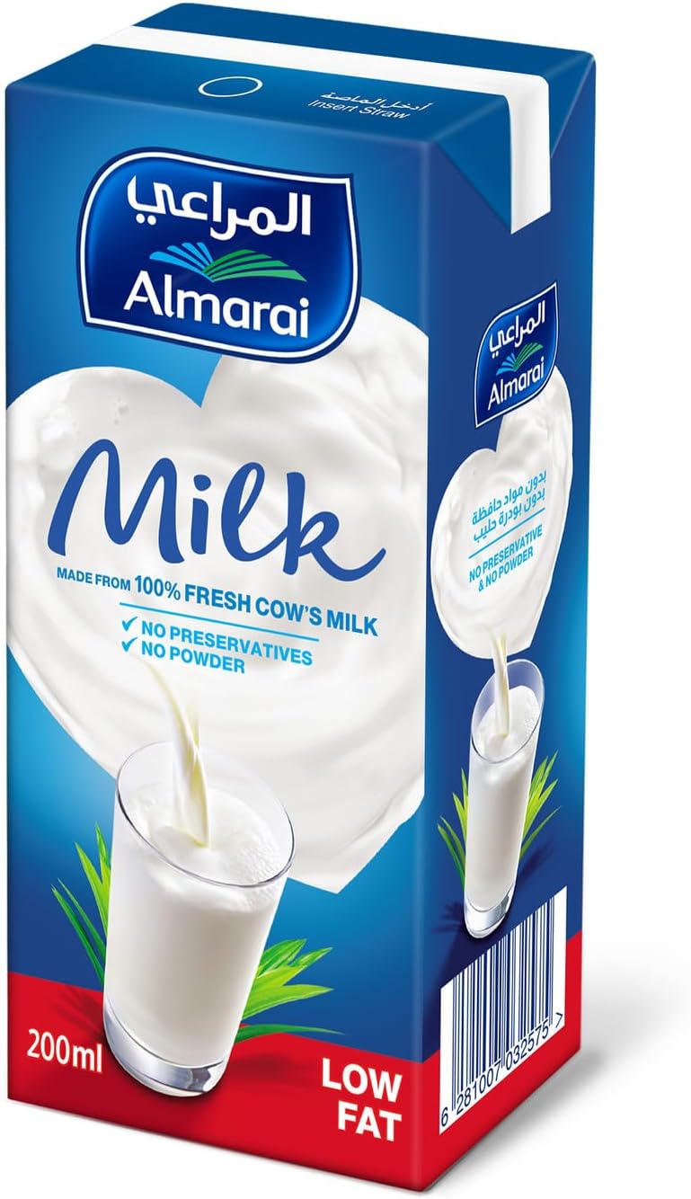Long Life Milk Low Fat, 6 x 200 ml