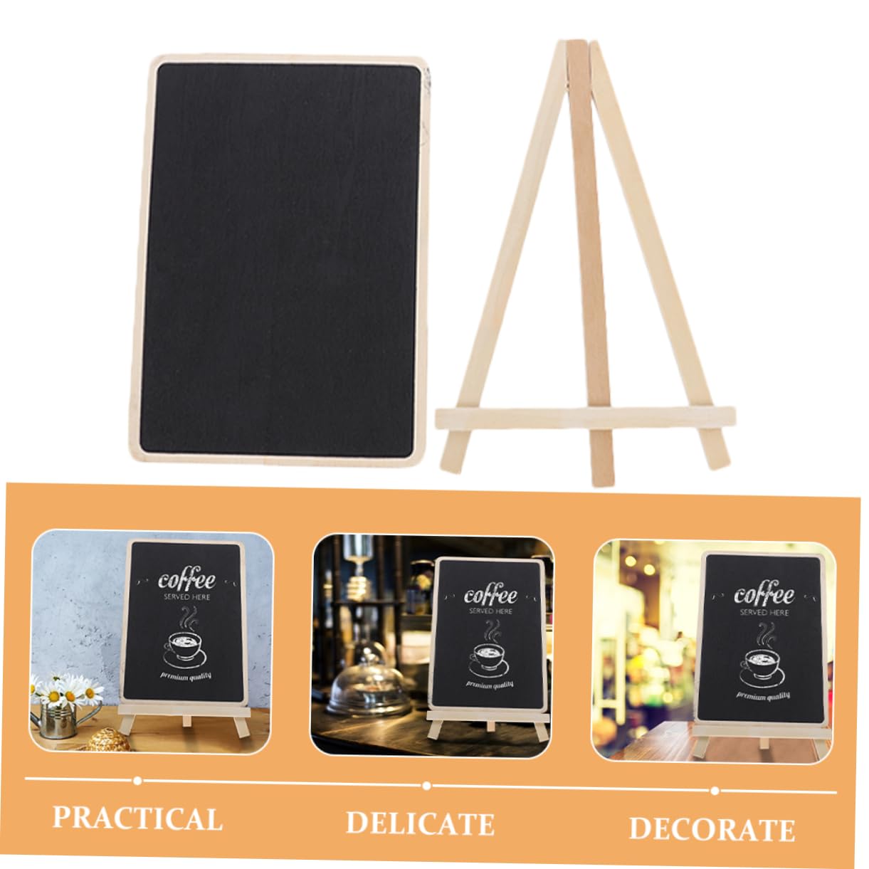 16pezzi Lavagna Nera Mini Legno Da Lavagnetta Da Tavolo Per Decorazione Ufficio e Messaggi Personali e Resistente Per Eventi e Feste