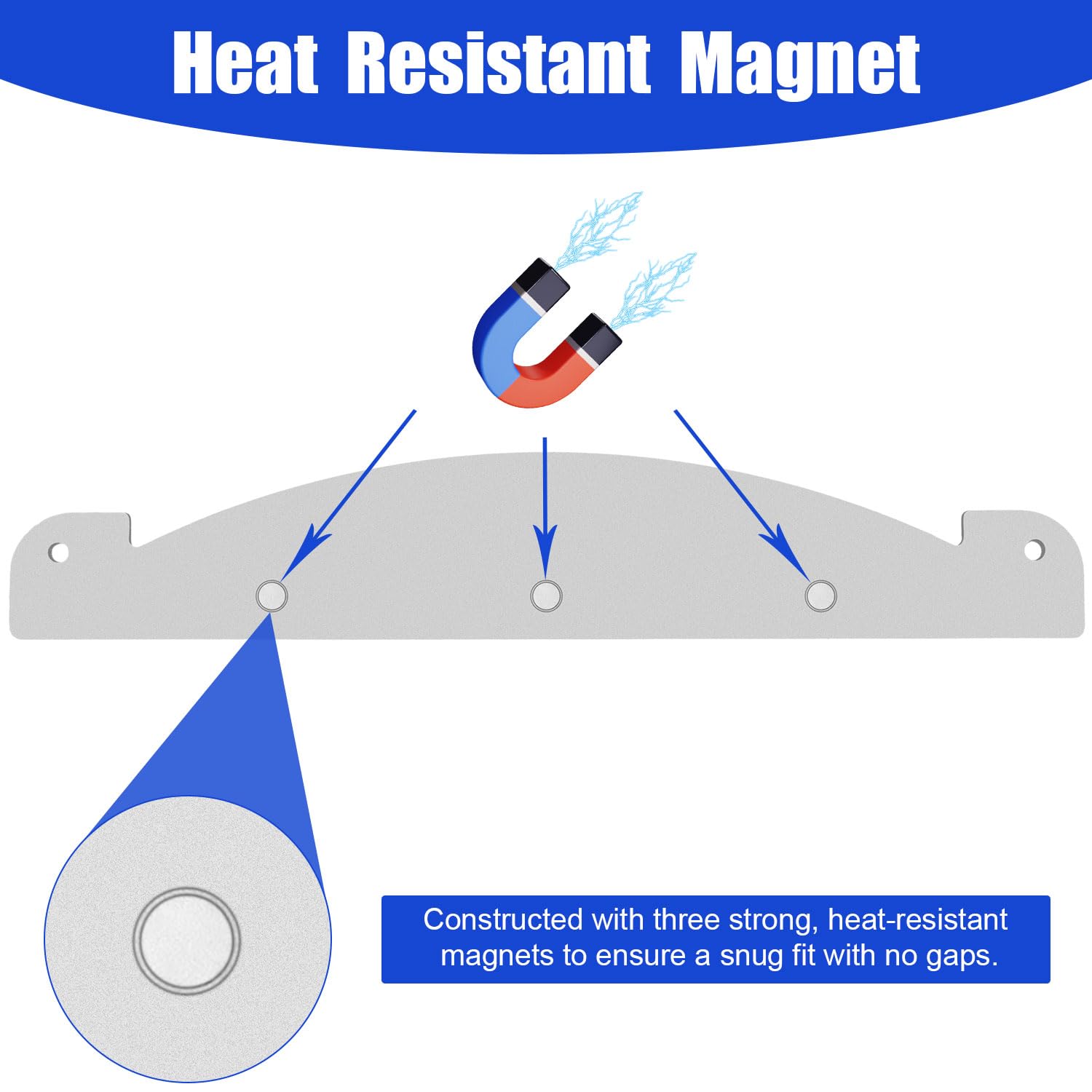 PEUTIER Wärmeabweiser-Mod für Pit Boss, Robuster Stahl Wärmediffusor Magnetische Thermische Luftspaltplatten Erkennung Reduziert Staub Präzise Temperatur