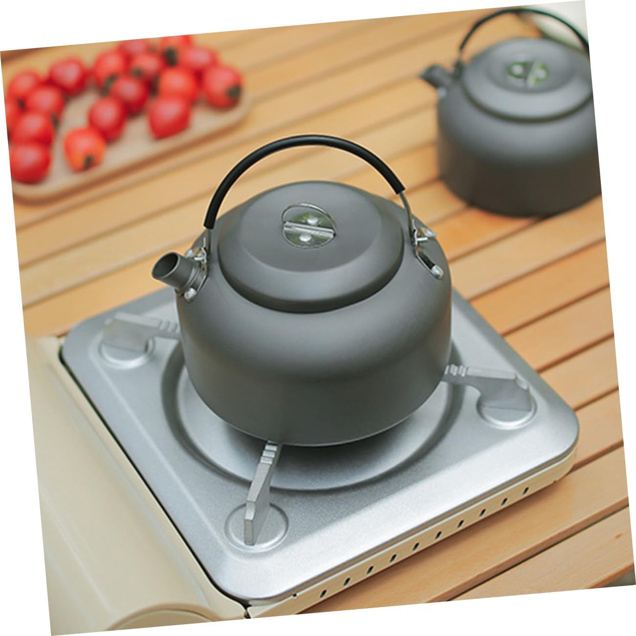 Yardwe 2pcs Professional Water Pot Camping Tea Kettle Portable Aluminum Alloy Even Heat Distribution Safe Handle