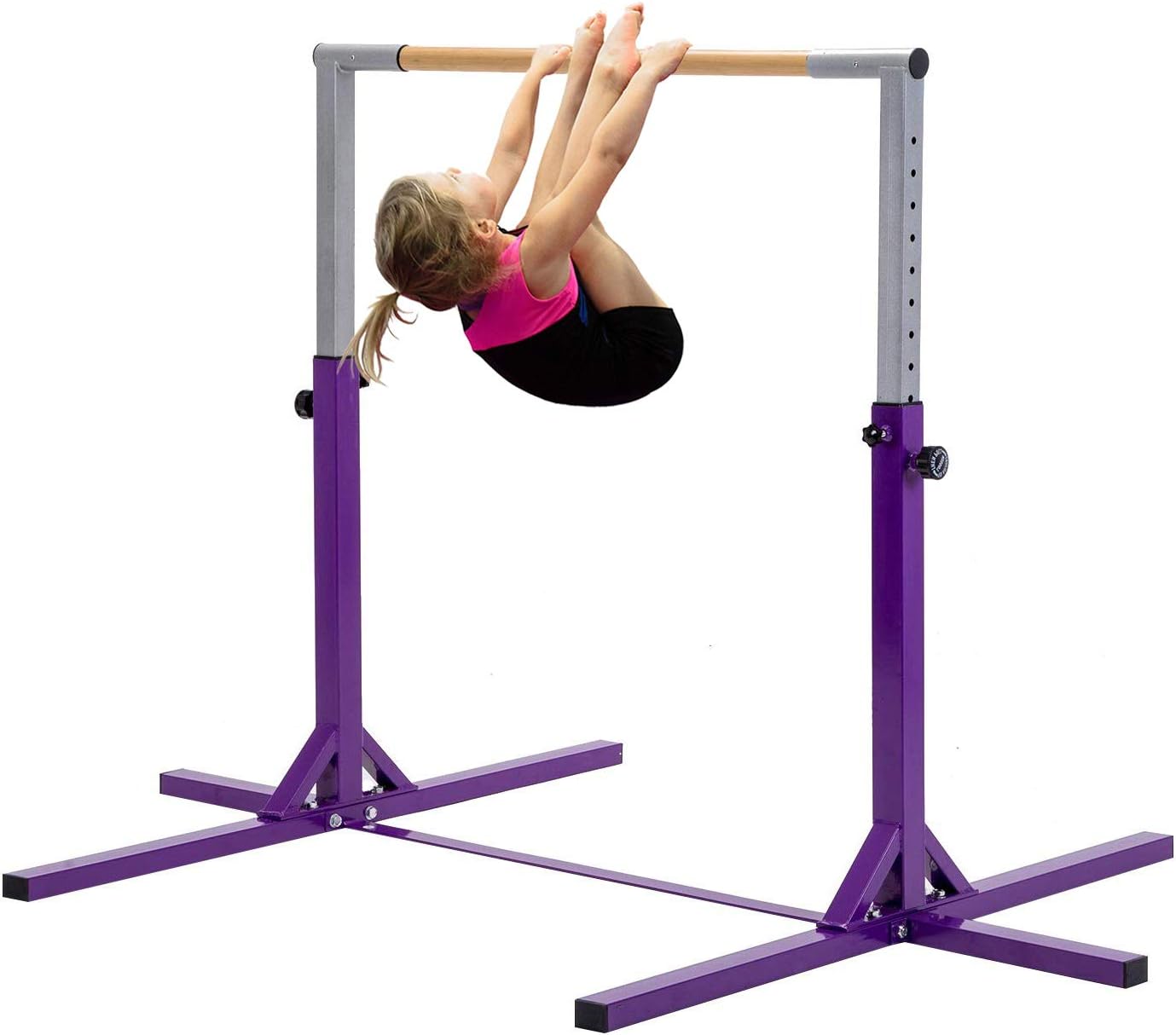 Gymnastics Bar Horizontal Training Pull Chin Up Adjustable Kids Kip Home Gym Expandable High Play Toy