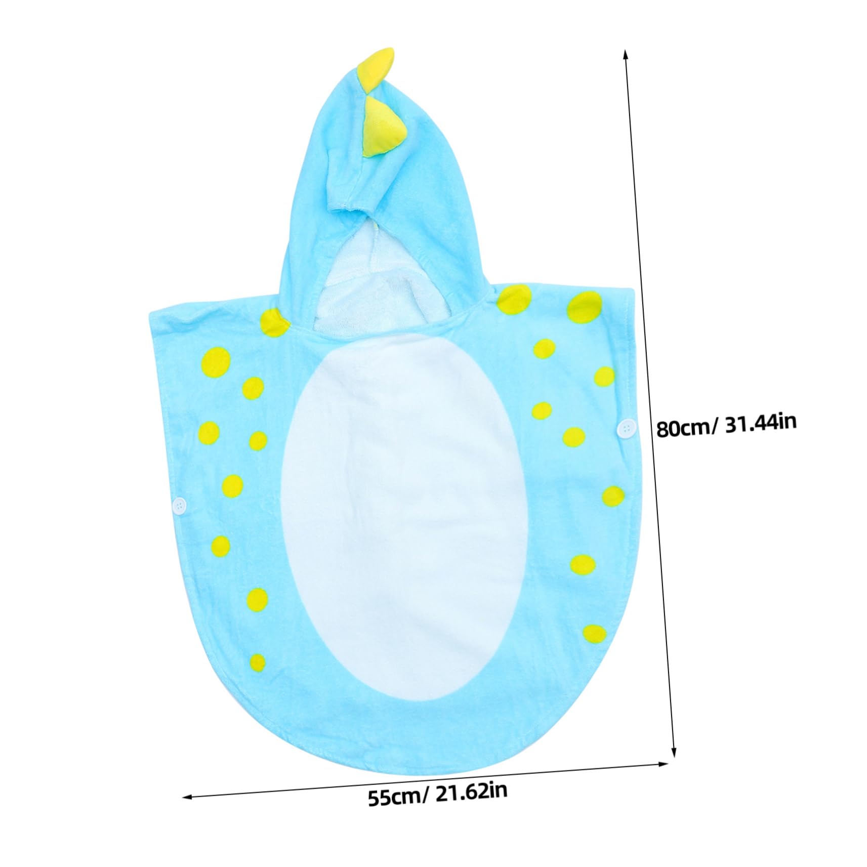 Toyvian Boys and Girls Hooded Bath Towel Cartoon Dino Design Bathrobe Absorbent Soft