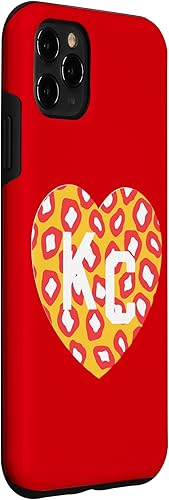 Miniatura 3 de Carcasa para iPhone 11 Pro Max KC Heart RedYellow Animal Print Kansas City Hearts Kc Heart