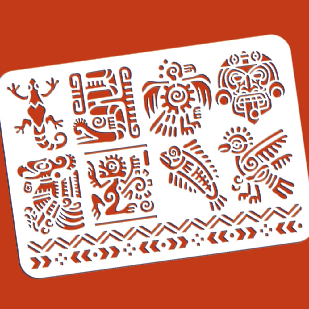 BENECREAT Stencil Per Pittura A Forma Di Teschio, 30 X 30
