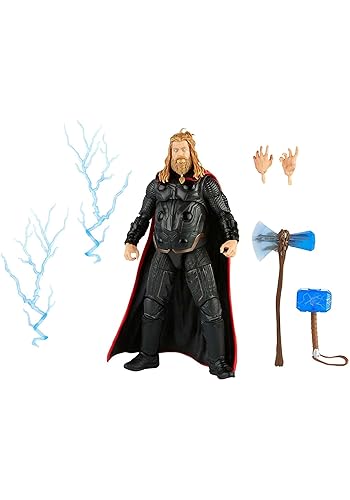 Figura de acción de la serie Legends de Marvel Hasbro de 6 pulgadas Thor, personaje de la Saga del Infinito, diseño premium, figura y 5 accesorios