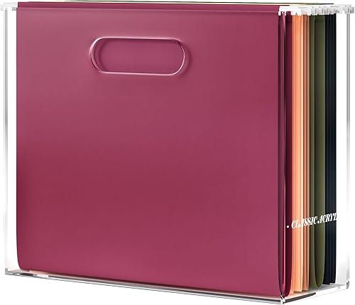 Miniatura 1 de Organizador de archivos para escritorio esta caja de almacenamiento de acrílico es ideal para la organización de la oficina. Su moderno soporte de