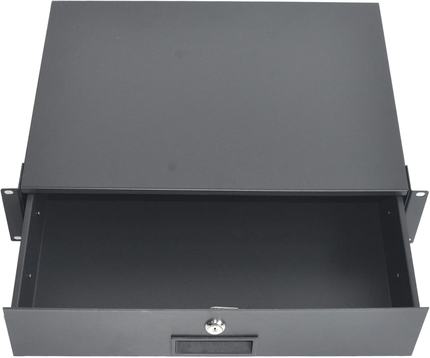 RIVECO 2U Rack Drawer 14 Inches Deep, Server Rack Mount Drawer Case Locking Lockable with Key, for Network & Studio