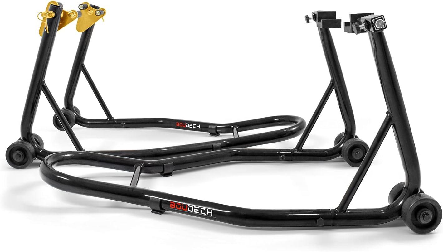 Heavy Duty Front and Rear Paddock Motorcycle Bike Stand