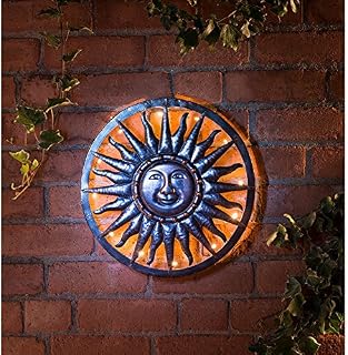 40cm Diameter Bronze Effect Finish Sun Metal Wall Art