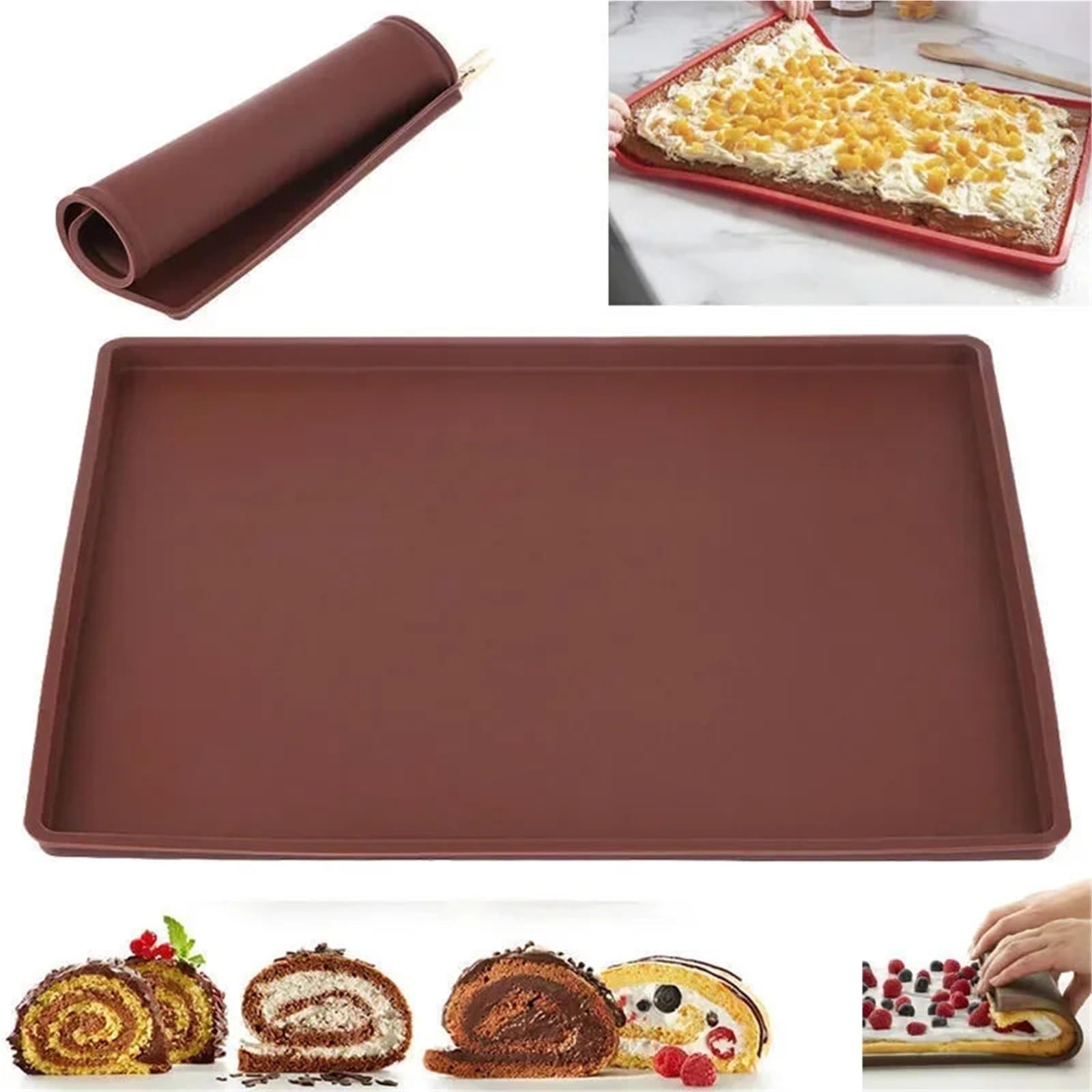 Ofenmatte 4 Stück Silikon-Backmatte, Ofenmatte, Antihaft-Backen, Gebäck, Werkzeuge, Küchenhelfer, Zubehör(Blue)