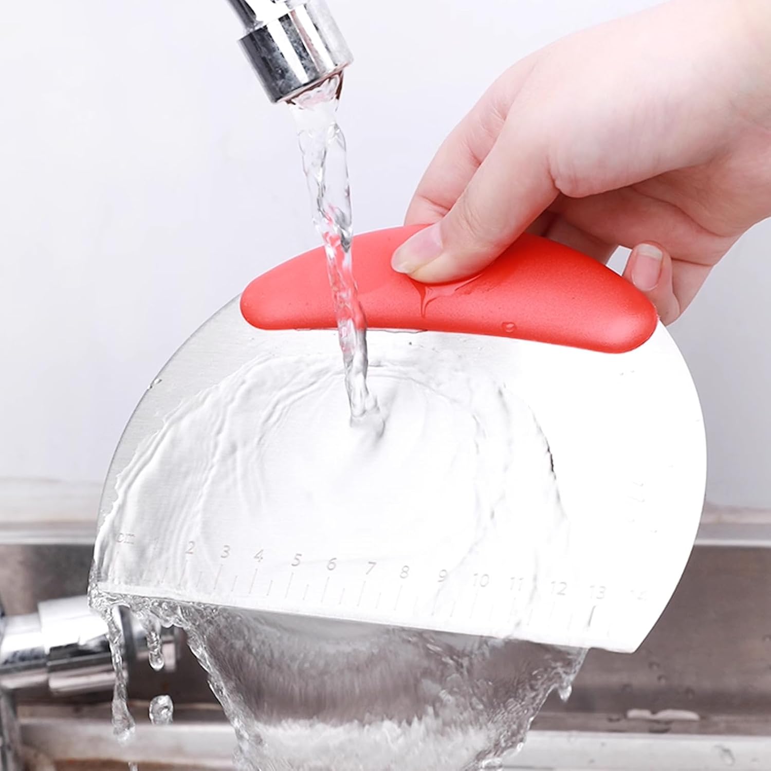 Raspador de bancada de aço inoxidável – Cortador de massa, lâmina de pastelaria com escala dupla lateral, utensílios de cozinha Raspador de bancada de aço inoxidável – Cortador de massa, lâmina de pastelaria com escala dupla lateral, utensílios de cozinha