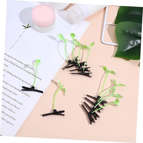 Miniatura 9 de BESPORTBLE 10 pinzas para el cabello, brotes de frijol, planta, pasadores para la cabeza, pasadores, horquillas para niñas y mujeres