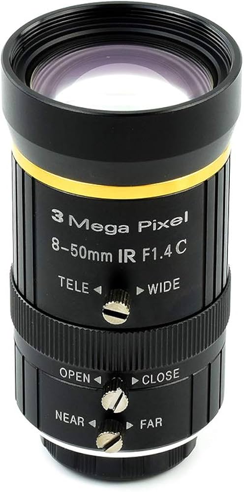 Amazon.co.jp: Waveshare 工業用ズームレンズ 8~50mm 焦点距離調整可能