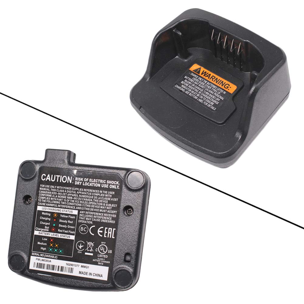 PMLN6394A - Caricatore per radio Motorola serie RM (RMM2050, RMV2080, RMU2080, RMU2040, XT420, XT460), indicatore LED di stato di ricarica, design compatto