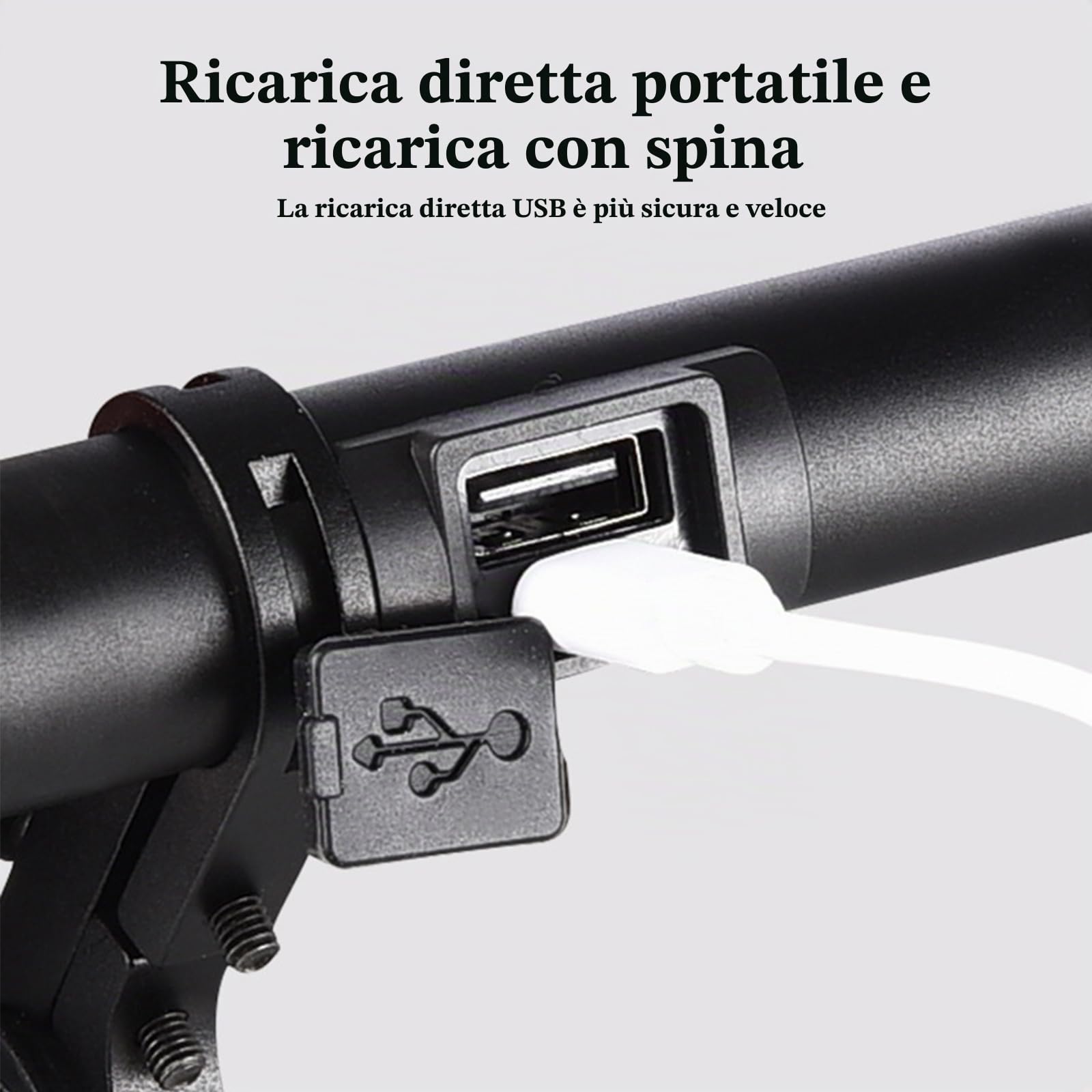 Estensione manubrio in alluminio per bicicletta con batteria esterna, estensione manubrio per illuminazione bicicletta