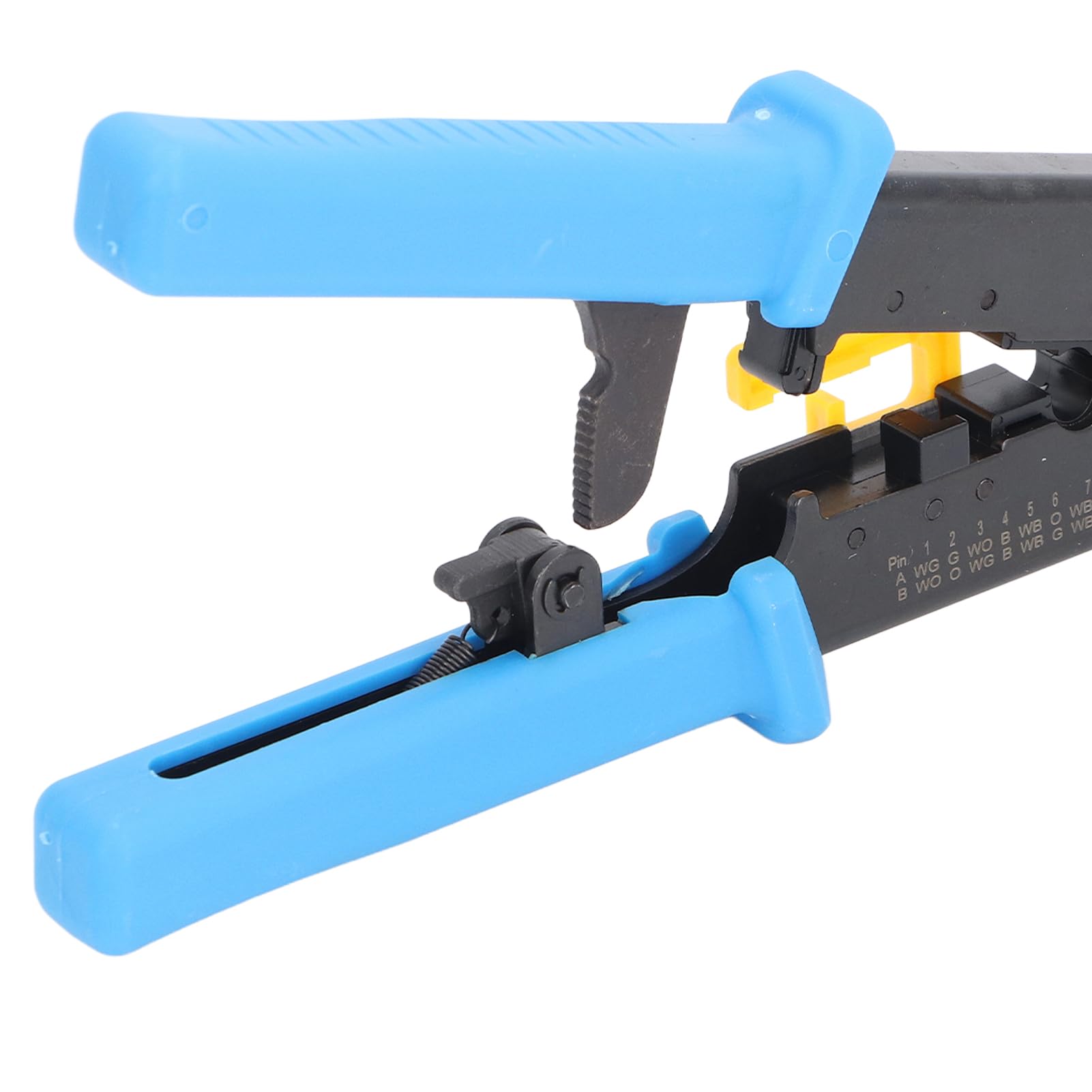 Hyuduo Kit d'outils de Sertissage RJ45, Pinces pour Câbles Réseau en Acier Robuste, Ensemble de Pinces à Sertir avec Testeur pour Câbles Ethernet et Téléphoniques