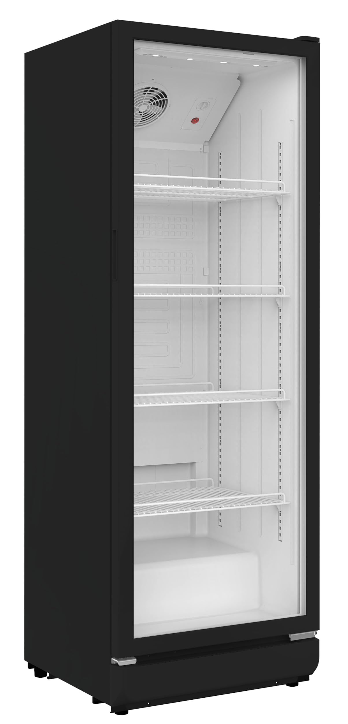 SCHOEPF Getränkekühlschrank GKS300 300L Glastür Umluft 169cm Schwarz