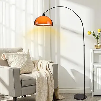 Arc Floor Lamp for Living Rooms, 70-inch Modern Arch Standing Lamp with Marble Base and Acrylic Lampshade