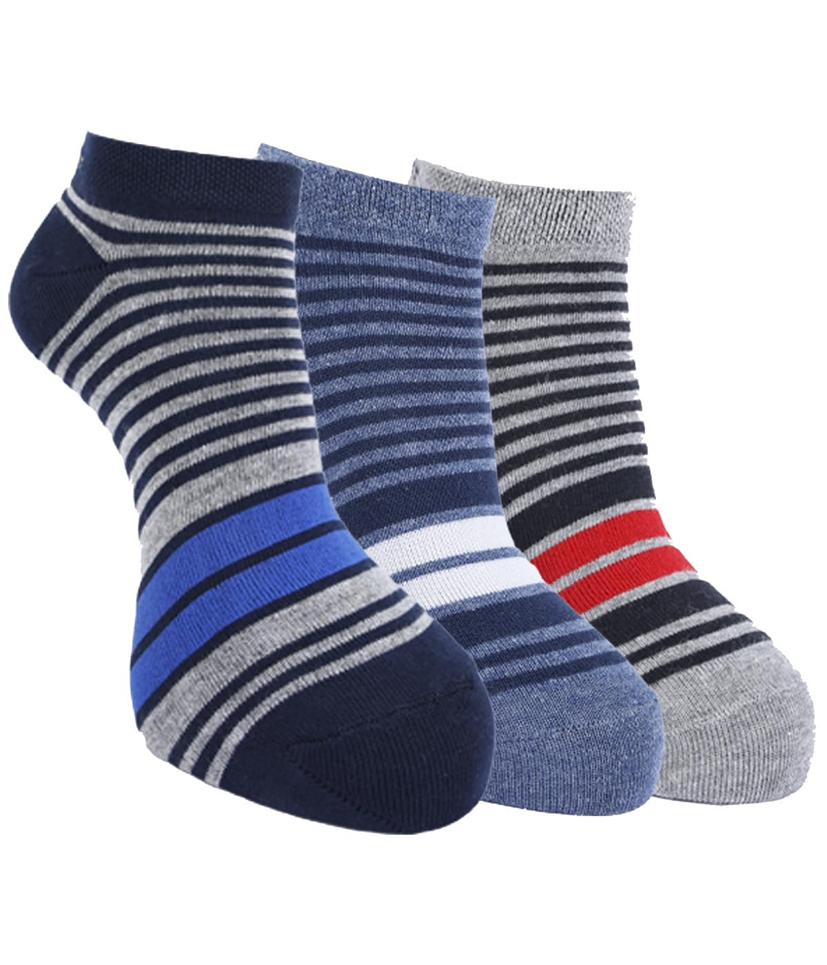 force nxt BY Dollar Socks for Men Solid Ankle Length Cotton Socks, Free Size, Pack of 3 (Multicoloured)-picture-28