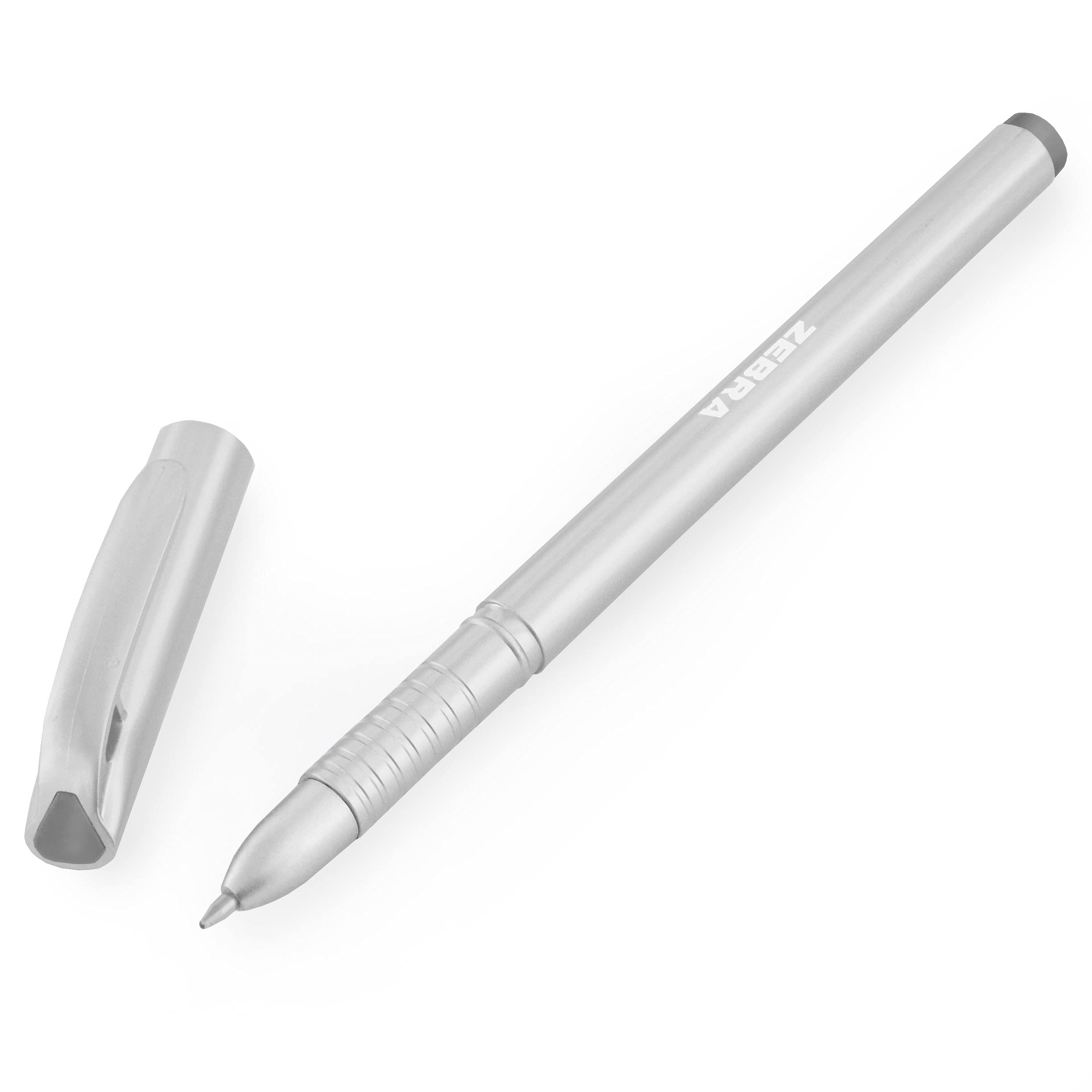 Zebra Pen GR8 Gelschreiber Set – 12 Stück, 0,7 Mm Violette Tinte, Einziehbar Mit Gummigriff