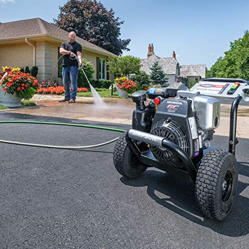 Simpson Cleaning MSH3125 MegaShot Gas Pressure Washer Powered by Honda GC190, 3200 PSI at 2.5 GPM + Simpson Cleaning 41030- 3/8