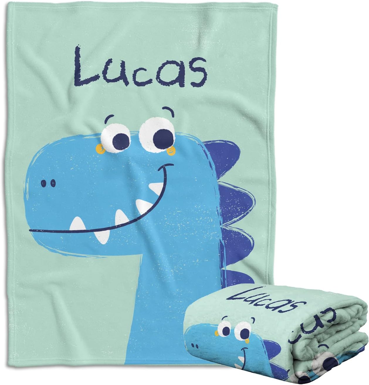 Personalized Baby Blankets for Boys, Dinosaur Baby Blankets, Baby Dinosaur Blanket