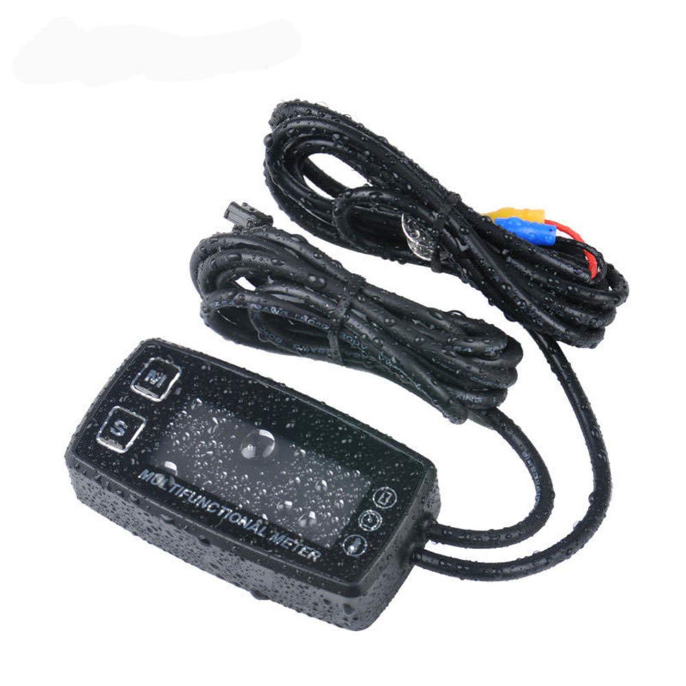 YONGYAO Contagiri Digitale LED per Moto Multifunzione con Schermo Impermeabile Termometro
