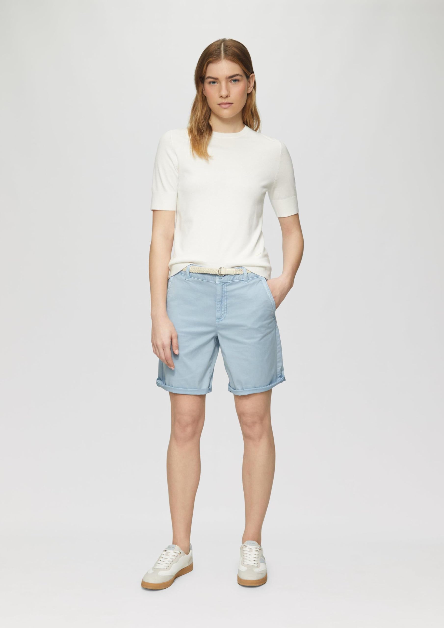 s.Oliver 2161341 - Chino bermudy z paskiem Kobiety