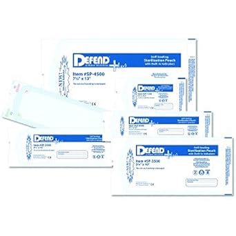 DEFEND Sterilization Pouches with Internal Indicator Strips (7.5