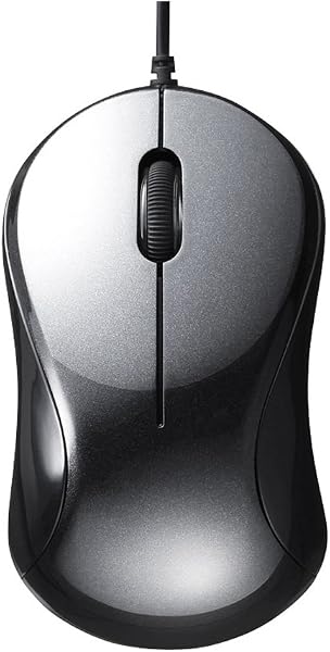 BUFFALO Buffalo Wired Blue LED Silent USB 3 Button Mouse Black BSMBU108BK - 1