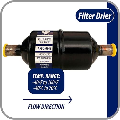 Miniatura 10 de Appli Parts APFD-053S 38 in Línea Líquida Refrigerante AC Filtro Secador HVAC Refrigeración 053S ODF Sudor Soldadura conexión universal