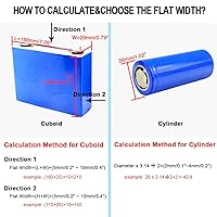 Vista 4 de Ancho plano 5.90 pulgadas/5.906 in PVC termorretráctil tubo de batería longitud de la manga 9.8FT/9.8 ft para batería de litio 18650 21700 26650 DIY