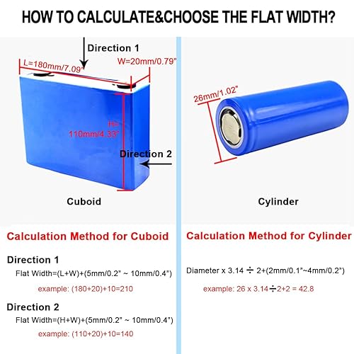 Miniatura 4 de Ancho plano de 9.84 pulgadas9.843 in de PVC termorretráctil de tubería de batería de envoltura de batería de longitud 9.8 pies9.8 ft para batería de